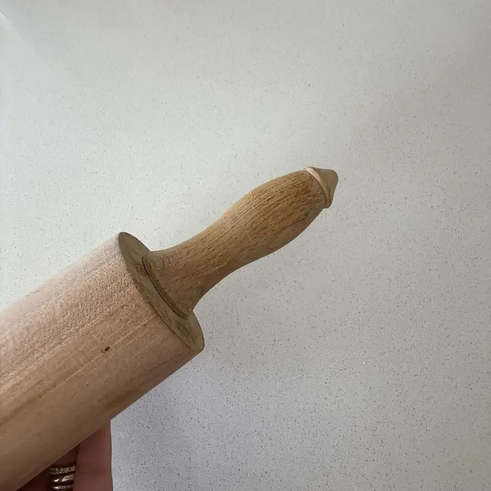 Vintage Wooden Pin Roller 19 Inch Rustic Farmhouse Kitchen Tool